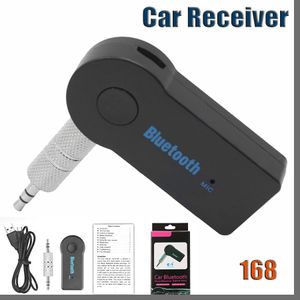 otomobiller için stereo kitleri toptan satış-Bluetooth Araç Kiti Adaptörü mm AUX Stereo Kablosuz USB Mini Ses Müzik Alıcısı Akıllı Telefon MP3 Perakende Paketi Ile