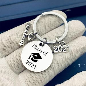 Wholesale graduation garden for sale - Group buy Party Favor Garden Keychain Class Of School University Student Graduation Gifts Stainless Steel Keyring With Scroll Jewelry HWE11335