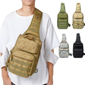 büyük taktik sling çantası toptan satış-Açık Çanta Molle Taktik Çanta Ordu Askeri Sling Omuz Sırt Çantası Avcılık Seyahat Paketi Büyük Camo Kamp Crossbody Göğüs Bolsa