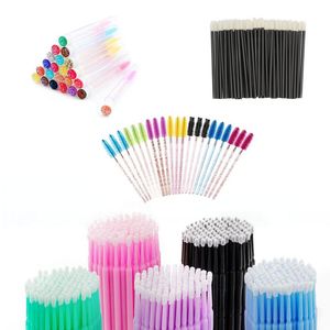 Kosmetyczne szczotki do mycia brew rzęs Lash Extension Wands Microbrushes Bufories Brush Lip Makeup Mascara Tube Fałszywe rzęsy