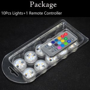 Strings Remote Control Waterproof Submersible LED Elegant Mini Light With Battery For Wedding Decoration
