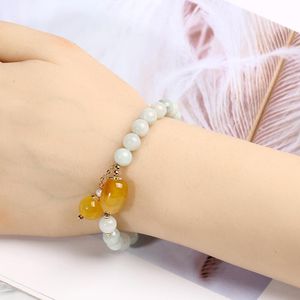 Wholesale aesthetic charm bracelets for sale - Group buy Charm Bracelets Natural Jade Agate Women On Hand Chain Bangles Jewelry Aesthetic Fashion Female Now Vintage Classic