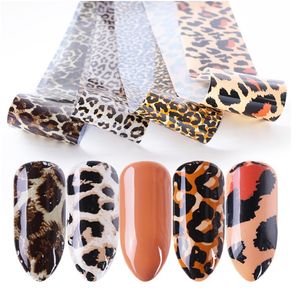 Leopard Starry Sky Paper för Manicure Nail Wrap Klistermärken Animal Pattern Snake Print Väskor Nails Dekaler