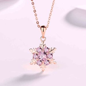 Wholesale diamond necklace for girlfriend resale online - Baolaidachao net red ins cool wind light luxury snowflake inlaid diamond pendant niche design girlfriend clavicle Necklace