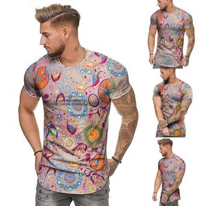 afiş tişörtleri toptan satış-Moda Erkek Yaz Ince T Shirt Rahat Afrika Baskı O Boyun Fit Kısa Kollu Üst Camisa Masculina