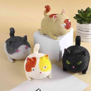 tofu topu toptan satış-Titreme yoğurma büyük yüzü kızgın kedi yaratıcı dekompresyon tofu havalandırma tiktok top çocuk oyuncakları gevşeyin