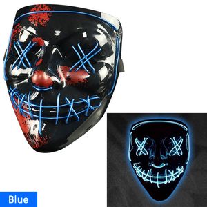 15 Halloween Luminous Gester Maski Kolory Błazen Śmieszne Disco PVC Rekwizyty Party Favor Dekoracji Świąteczne Dostawy X0816A