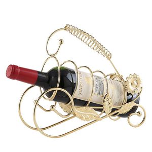 IJs emmers en koelers enkele fles houderstandaard retro stijl wijn metalen draad rack home decor