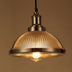 Amerykański styl magazynowy Osobowość Lampa Oświetlenie przemysłowe Wiatr Salon Restauracja Bar Szkło Single Head Chandelier Lampy wiszące