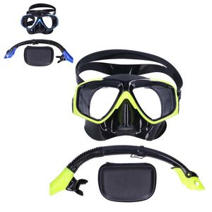 ingrosso snorkeling imposta i bambini-Maschere subacquee Maschera in silicone Scuba Mask Set anti nebbioso Goggles con cinghia regolabile a snorkel a secco a secco Snorkeling per bambini Adulto