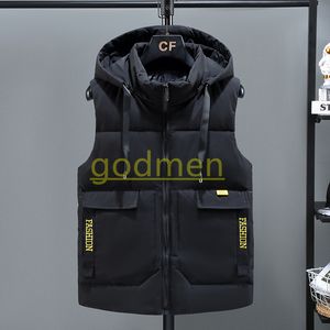 Winter Mens Camouflage Printed Down Vest Man Stylish Solid Color Jackets Vests Men Women Thicken Outdoor Coat Size M XL