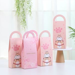 подарочная коробка для кошек оптовых-Pink Sakura вишневый Blossom бумага конфеты коробка милый кошка подарок упаковка свадьба рождения вечеринка о пользе коробки Y1098