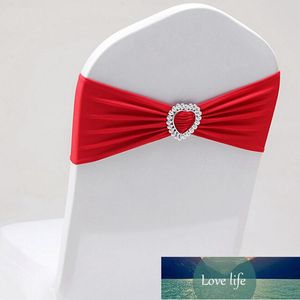 Royal Blue Colour Spandex Sash With Heart Buckles Universal Chair Sash For Wedding Decoration Band Bow Tie Band