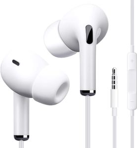 Wired Headphones with Microphone and Volume Control in Ear Ergonomic Noise Isolating Earbuds with mm Jack Eartips Powerful Bass Sound