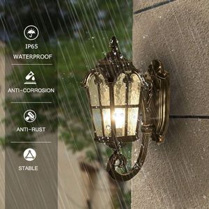 Wholesale exterior wall mounted light fixtures resale online - 2021 Outdoor Wall Light Fixtures Black Roman Exterior Wall Lantern Waterproof Sconce Porch Lights Wall Mount