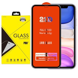 Wholesale glass protector for iphone 6 resale online - Full Cover D H Hardness Tempered Glass Screen Protector For Iphone s plus x xr xs max mini pro with Retail Box