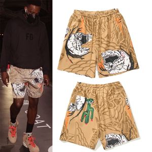 Wholesale knee length pants for women for sale - Group buy Travis Scott Cactus Jack Skull Shorts Print Casual TS High Street five point Knee Length Short Pants Trendy Fashion Loose Pant for Men and Women Designer