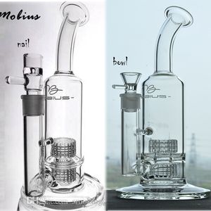 Thick glass water bongs hookahs Mobius Stereo Matrix oil rigs glass bongs water pipes Recycler dab rigs with mm bowl
