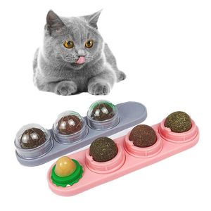 猫おもちゃ4本のキャットニップボールセット治療スナックキャンディー栄養エネルギー子猫の臼歯歯が生えるおもちゃを増やす飲料水