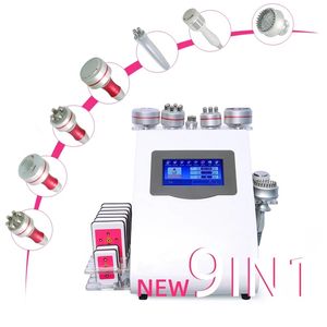 9 In Multifunction Body Shaping Cavitation Machine RF Slimming Skin Firming Lifting Face Care Fat Removal Lipo Laser Micro Current Weight Loss Instrument