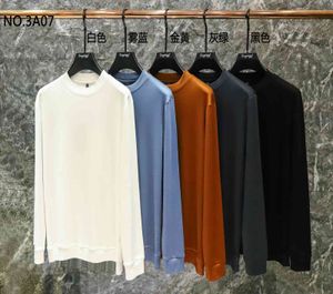 秋と冬2021韓国の新しいメンズスリーブラウンドネックTシャツカジュアルセーター長いステープルマーセル化された綿