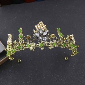 Wholesale vintage gold crystals pearls bridal tiara for sale - Group buy Baroque Vintage Gold Crystal Pearl Flowers Beads Bridal Tiaras Crown Pageant Diadem Headband Wedding Hair Accessories