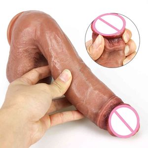 Super Real Skin Silicone Big Huge Dildo Realistic Suction Cup Dildo Male Artificial Rubber Penis Dick Sex Toys For Women Dildo Y0408