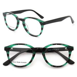Wholesale womens green eyeglass frames for sale - Group buy Fashion Sunglasses Frames Women Round Optical Glasses Men Lightweight Acetate Eyeglass Frame Striped Prescription Eyewear Green Spectacles