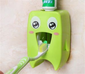Home Automatic Toothpaste Dispenser Family Toothbrush Holder for Bathroom Household Wall Mount Rack Bath set Toothpaste Squeezer NHA5309