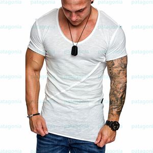 solide herren v-shirts großhandel-Mode Neue Mens Tops Sommer V Ausschnitt Kurzarm T Shirt Mann Solide Farbe Casual T Shirts Größe S XL