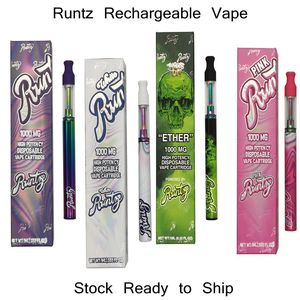 sigara yağlar toptan satış-RUNTZ Şarj Edilebilir Tek Kullanımlık Vape Pen E Sigara mAh Pil ML Boş Kartuş Ambalaj Manyetik Kutuları Kalın Yağ Buharlaştırıcı