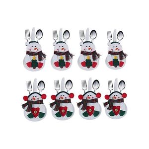 Wholesale restaurant forks for sale - Group buy Christmas Decorations Decoration Restaurant El Layout Non Woven Old Man Snowman Knife And Fork Bag Cutlery Cover
