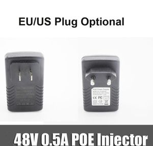 Injector US EUプラグ48V A電源オーバーイーサネットPOEスイッチアダプタCCTV IPカメラカメラ