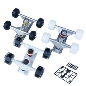 rolamento de ponte venda por atacado-2 skateboard rodas bracket de caminhão alumínio liga longboard ponte rolamentos skate deck peças caminhões acessórios skateboarding