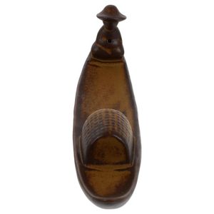 Fragrance Lamps Pc Vintage Ceramic Boat Incense Burner Classic Stick Holder Light Brown