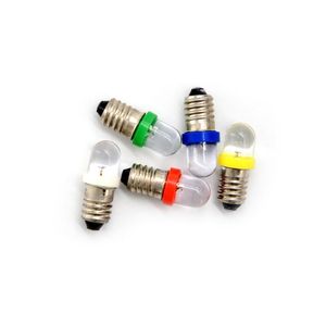 電球5pcs ロット低消費電力E10 LEDねじベースインジケータ電球冷白6V V V DCライト最高品質