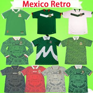 Mexiko Fotboll Jerseys Retro Målvakt Vintage Fotbollskjortor Green Home Away White Black Red Blanco H Sanchez Hernandez Toppkvalitet