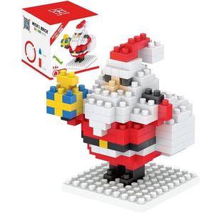 Party Supplies Mini Building Blocks Santa Claus Elk Snowman KIts Construction Educational DIY Gift