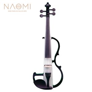 Naomi Electrical Elektroniczny hebanowy podstrunnica stałe drewno elektryczne skrzypce Basswood Body Musical Instruments