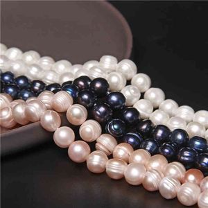 ingrosso punch rotondo-11 mm Big Beads rotondo di alta qualità grande naturale perla pugno perlina allentato perlina gioielli per la creazione di collana fai da te craft