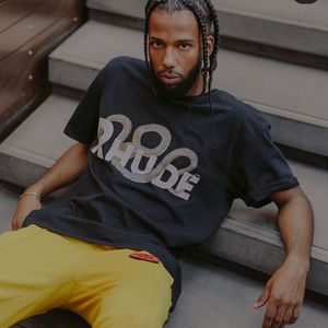 gömlek işaretleme toptan satış-Vintage Yılan Kemik Rhude T shirt Erkek Kadın Tee Casual Pamuk Siyah Boy Hip Hop Streetwear Rh Mark Tişörtleri Tops