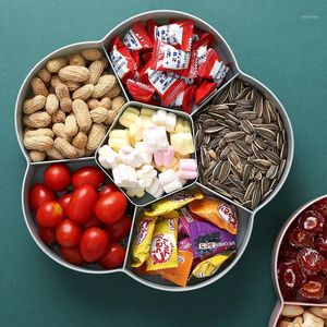 Wholesale compartments tray for sale - Group buy Fruit Bowl Bowl Candy And Nut Serving Container Appetizer Tray With Lid Compartment Plastic Storage Organizer