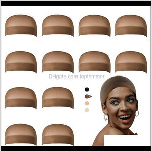 Aessories Narzędzia Produkty do włosów Drop Dostawa Koronkowa Peruka Przodu Brązowa Pończocha Kobiety Czarny Wig Caps Bald Cap dla Peruki Pack Yqux2