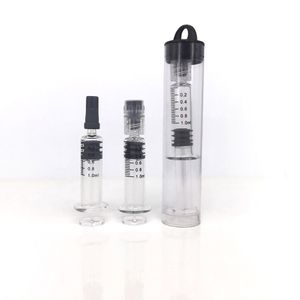 Luer Lock Head Tip Glass Syringes ml Vape Bag Concentrate Oil Injector E Liquids Carts Refilling Coil Jig Tool For Thick Vaporizer Pen