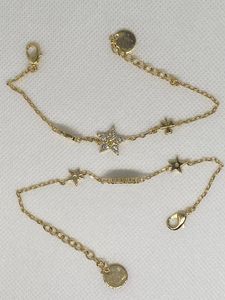 women gold bracelets оптовых-Seiko High Version Новый двухсекционный браслет из пятиконечной звезды Женская золотая буква водяной кирпичный браслет