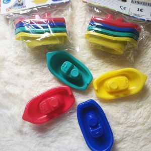 plastik bebek banyoları toptan satış-Bebek Banyo Oyuncakları ADET Çocuklar Küçük Tekneler Oyuncak Plastik Eğlenceli Banyo Oyuncakları Bebek Hediye Çocuk Küvet Yüzer Gemi Çocuklar Plaj Tekneler Oyuncaklar C3