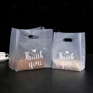 Thank You Plastic Gift Wrap Bag Cloth Storage with Handle Party Wedding Candy Cake Wrapping Bags w