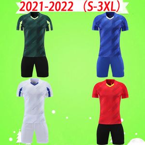 çocuklar mavi eşofman toptan satış-Şortlu Yetişkin Kiti Futbol Formaları Erkek Setleri Suit Futbol Gömlek Çocuk Eşofman Kırmızı Beyaz Mavi Yeşil S XL Eğitim Giymek Tay Kaliteli Çocuklar