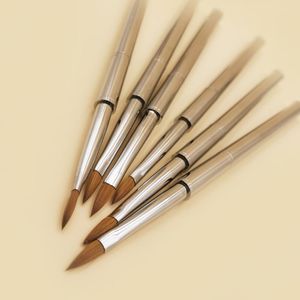 Nail Art Kits Kolinsky Sable Acrylic Brush Size No UV Gel Carving Pen Flytande Pulver DIY Teckning Kosmetisk B016