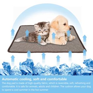 Wholesale dog beds cars for sale - Group buy Pet Cooling Mat for Dogs Cats Hot Summer Dog Bed Pad Kitten Cushion Puppy Blanket Washable For Small Medium Large Car H0929